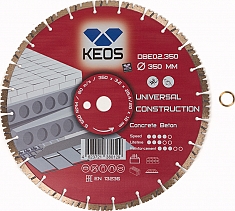 Диск алмазный сегментный Keos Universal Construction 350 мм с кольцом Диск алмазный сегментный Keos Universal Construction 350 мм с кольцом