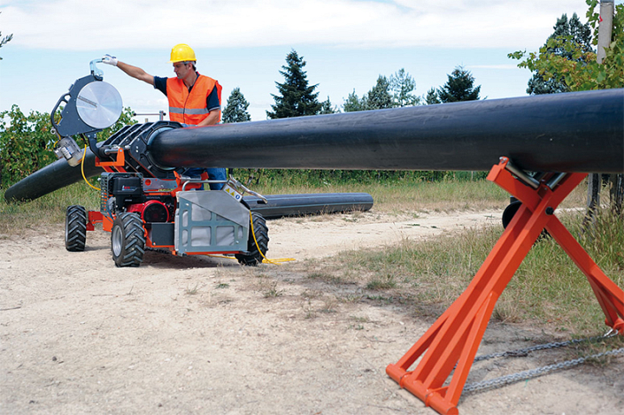 Использование роликовой опоры для пластиковых труб Ritmo HS Roller 355 Использование роликовой опоры для пластиковых труб Ritmo HS Roller 355