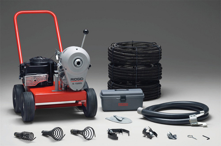 Комплектация прочистной машины секционного типа Ridgid K-1500G